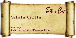 Szkala Csilla névjegykártya